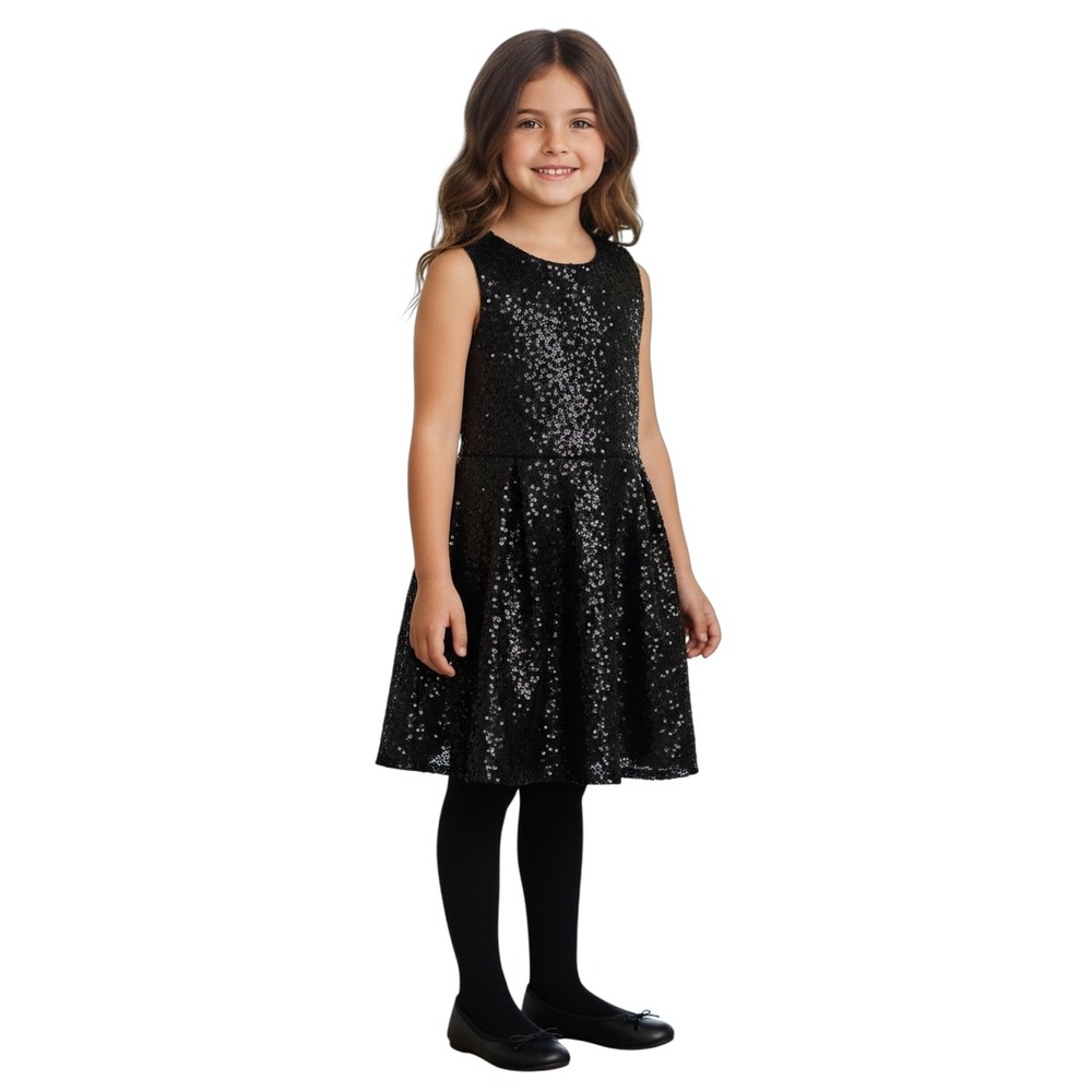 Gap Sparkly Black Sequin Girls‎ Size 10 Sleeveless Special Occasion Dress